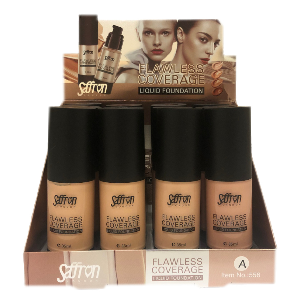 Saffron Flawless Coverage Liquid Foundation Tray A (12 UNITS) - Click Image to Close